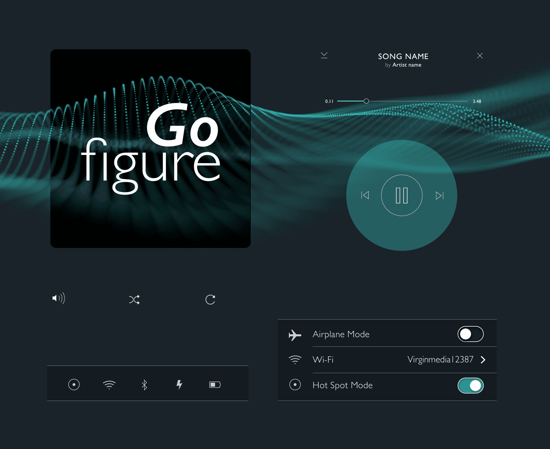 UI for go figure mobile app