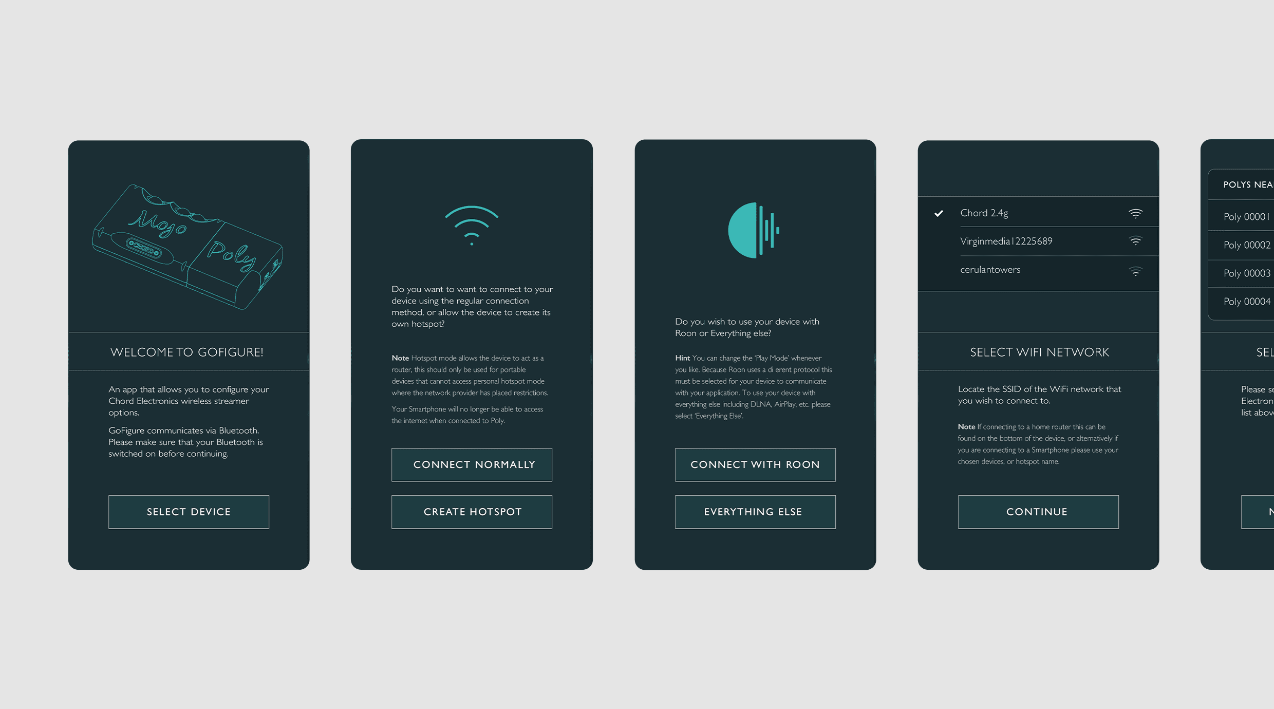 Mobile designs for app