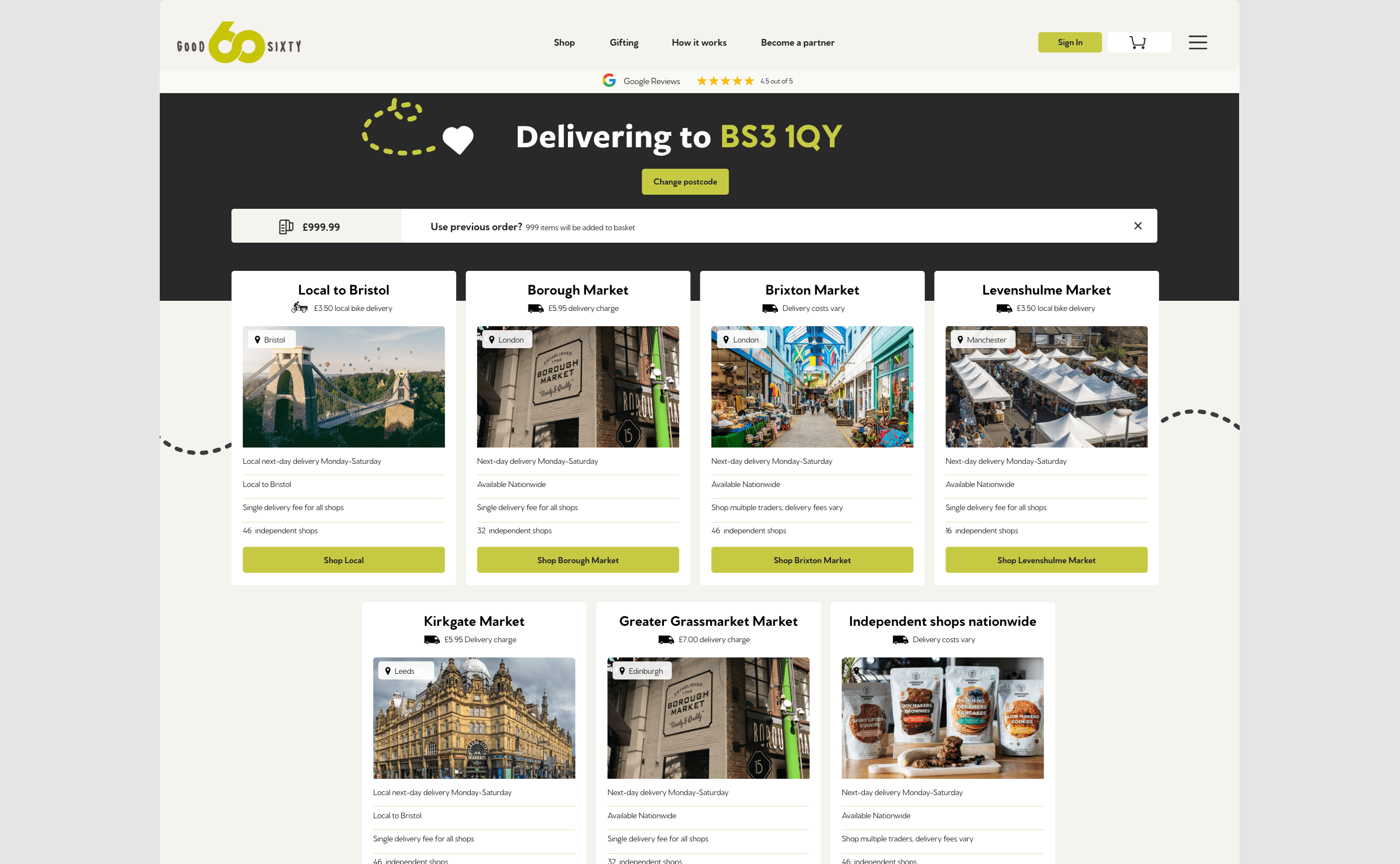 Good sixty location selection
