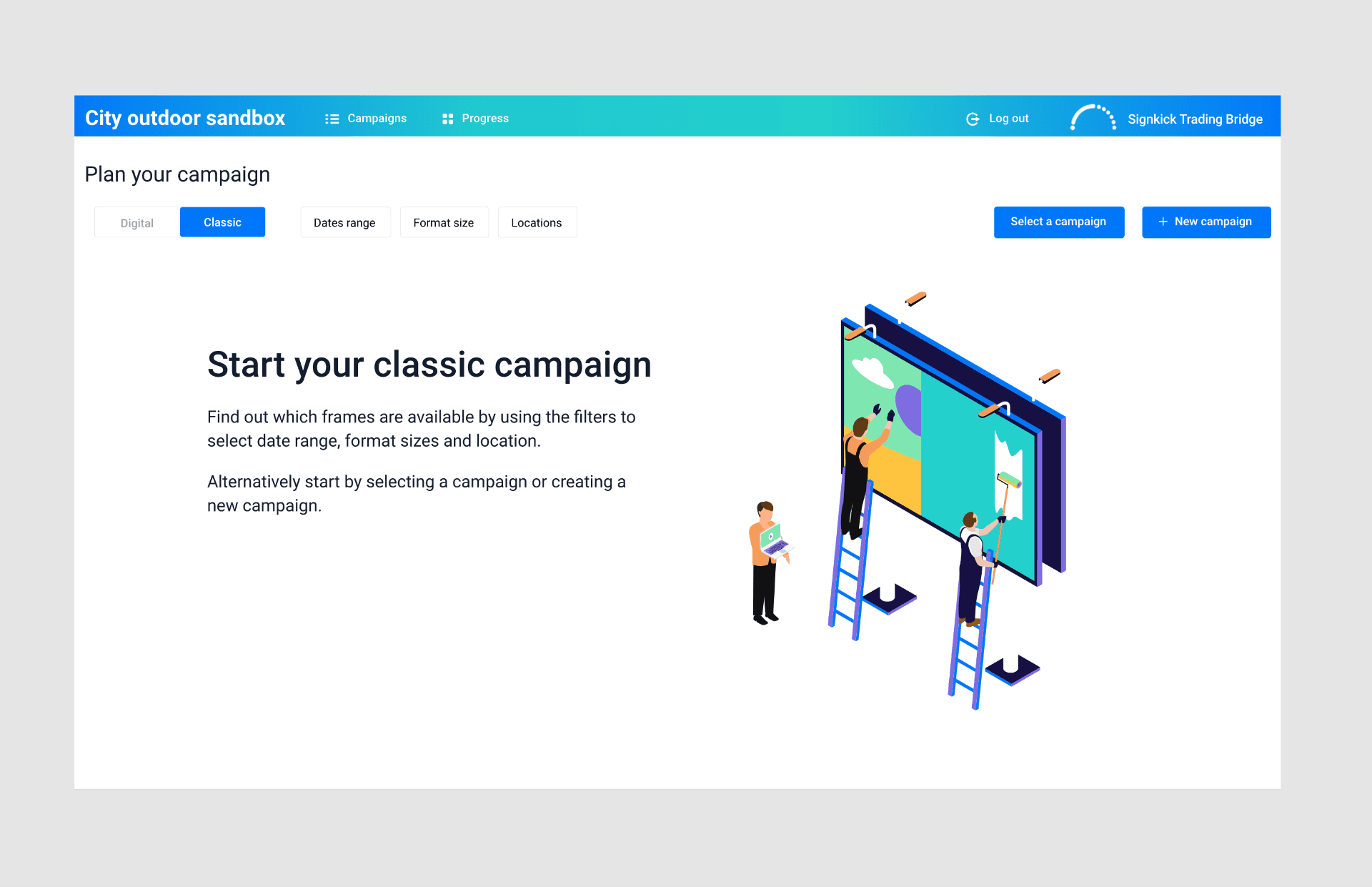 Signkick dashboard design