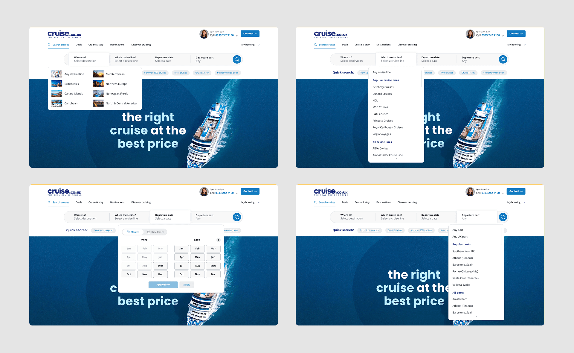 Homepage navigation