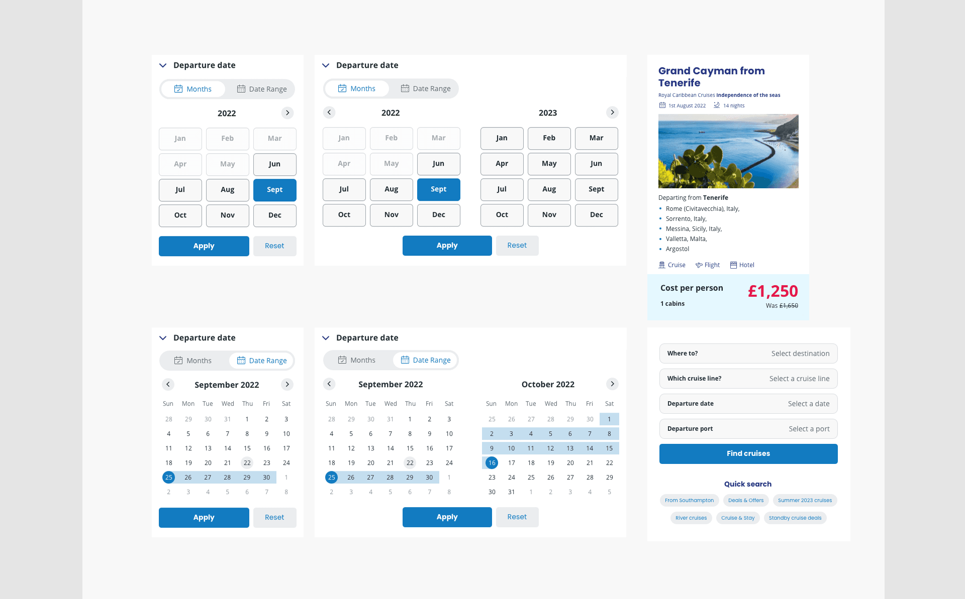 designs for the date picker